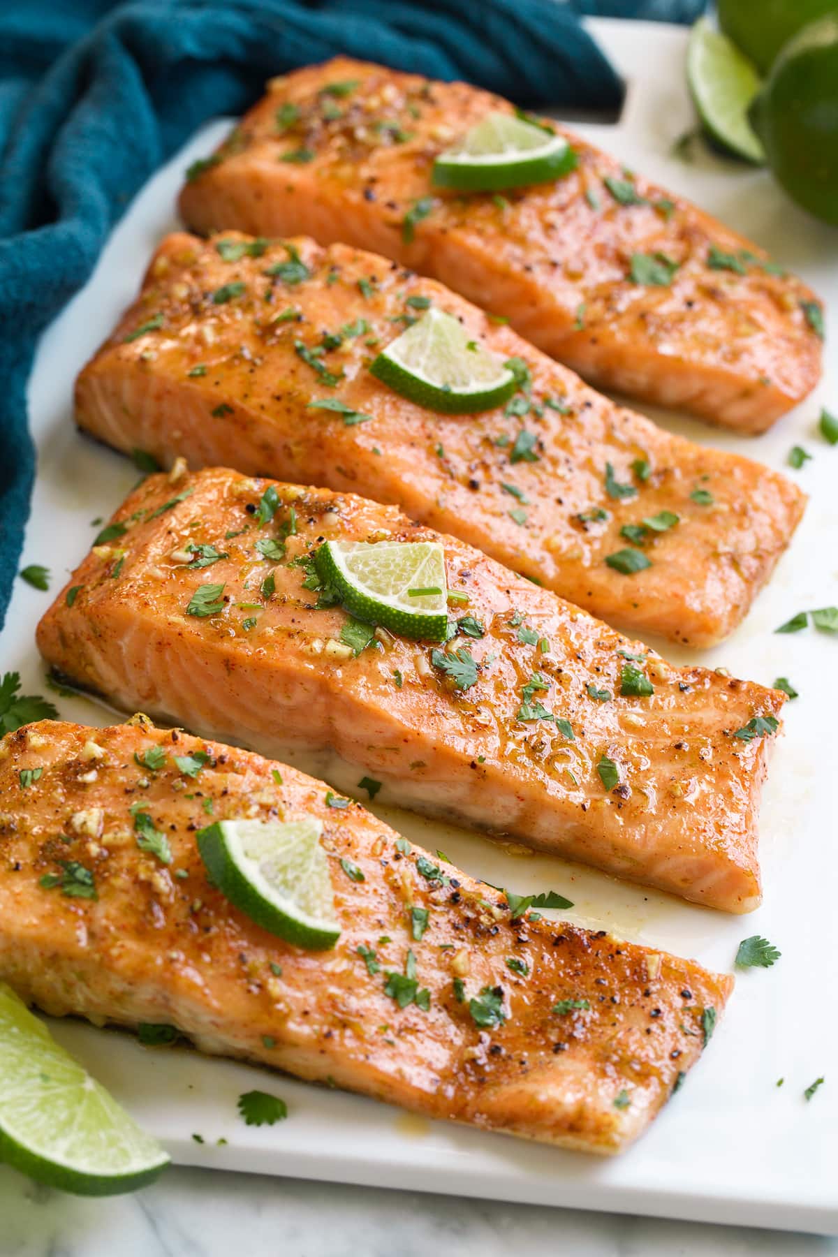 Baked Salmon with Brown Sugar and Lime