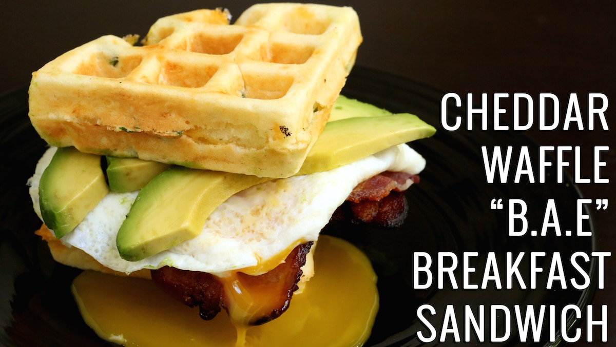 Cheddar Waffle "BAE" Breakfast Sandwich Recipe