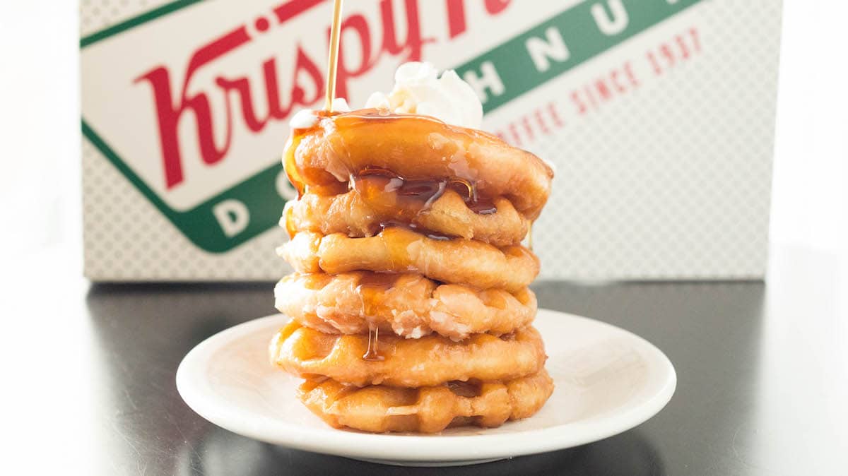 Leftover Krispy Kreme Donut Waffles Recipe