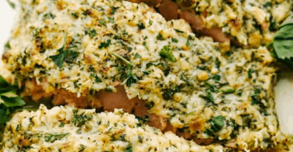 Baked Parmesan Garlic Herb Salmon in Foil