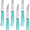14 Piece Cutlery Set with Turquoise Handles | Cook & Hook