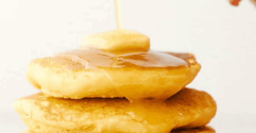 Cornbread Pancakes with Honey Butter Syrup