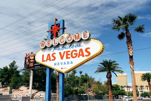 A welcome to Las Vegas sign