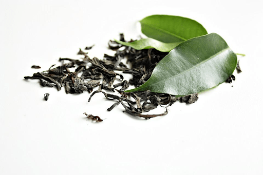 photo of green tea leaf